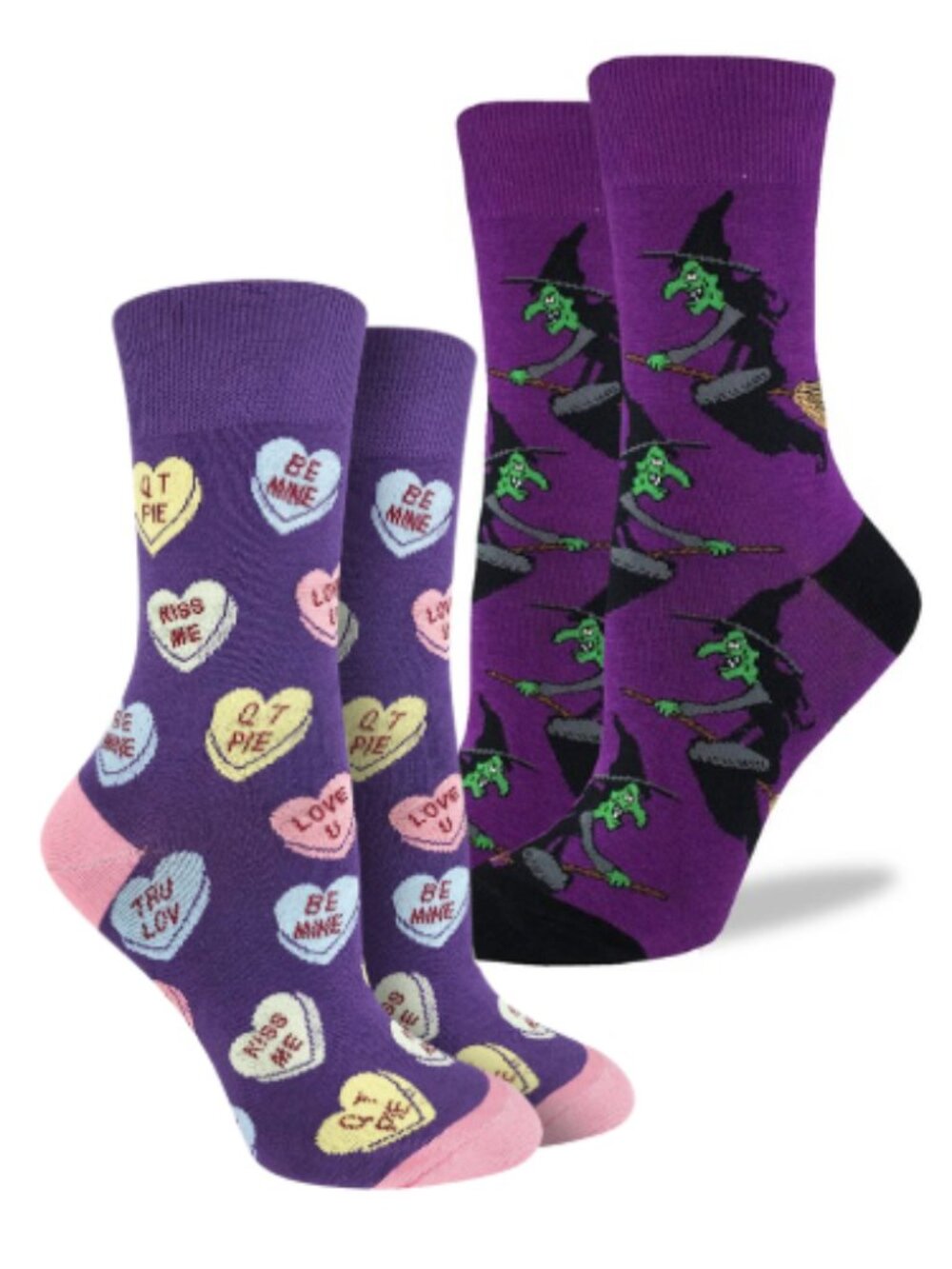 Women's Good Luck Sock Crew Socks | Candy Hearts Socks | NWT